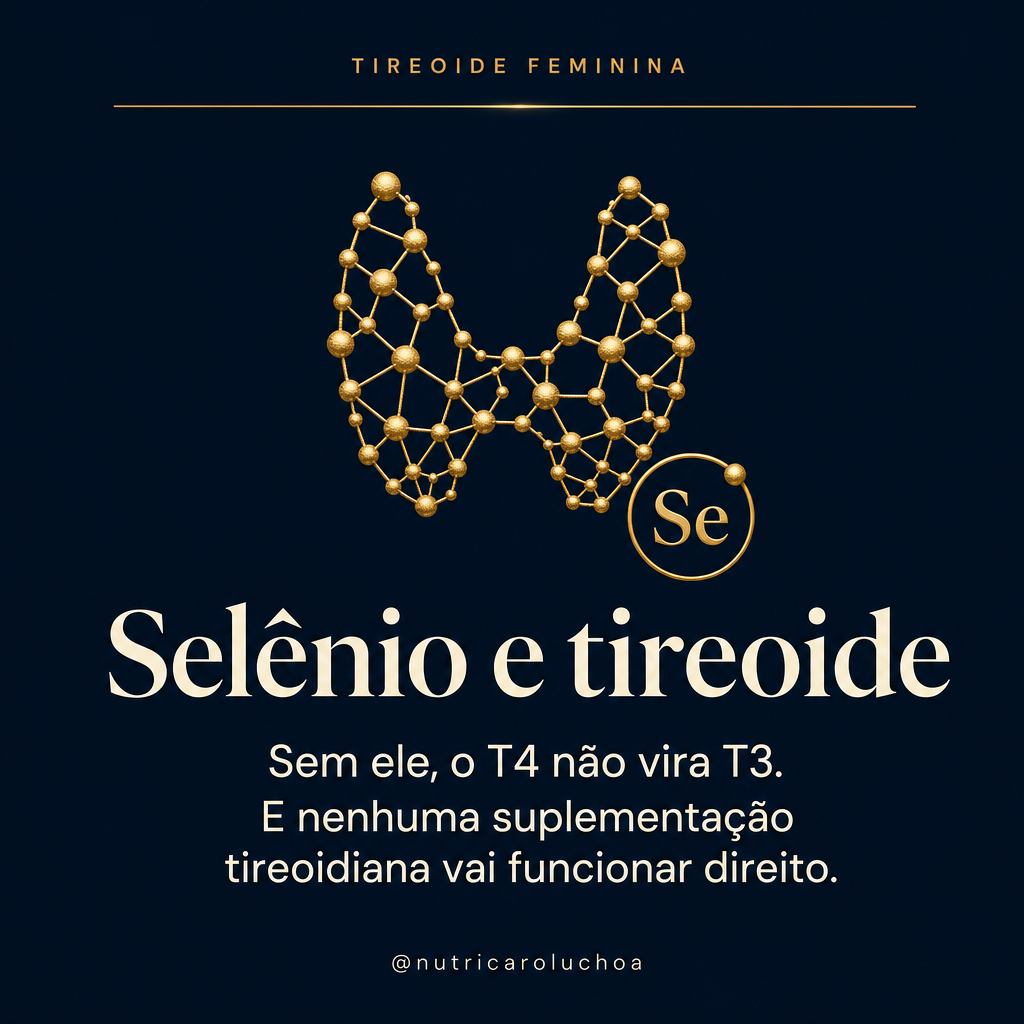 Selênio e Saúde Tireoidiana Feminina: Por Que a Deficiência Compromete a Conversão T4 em T3 e a Proteção da Glândula