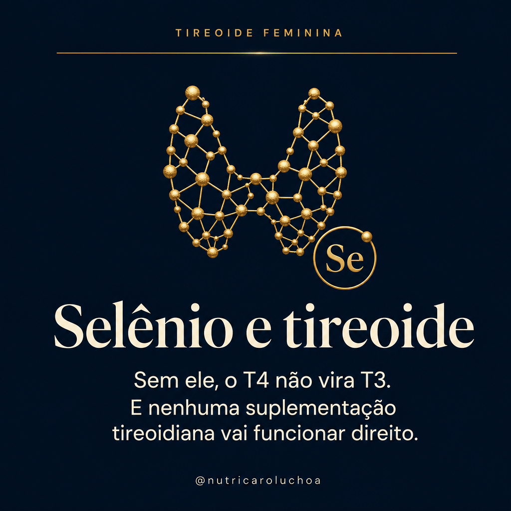 Selênio e Saúde Tireoidiana Feminina: Por Que a Deficiência Compromete a Conversão T4 em T3 e a Proteção da Glândula